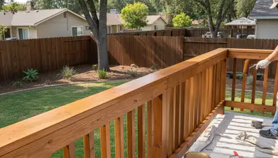 Professional deck and fence staining in French Camp, CA by Stockton house painting experts