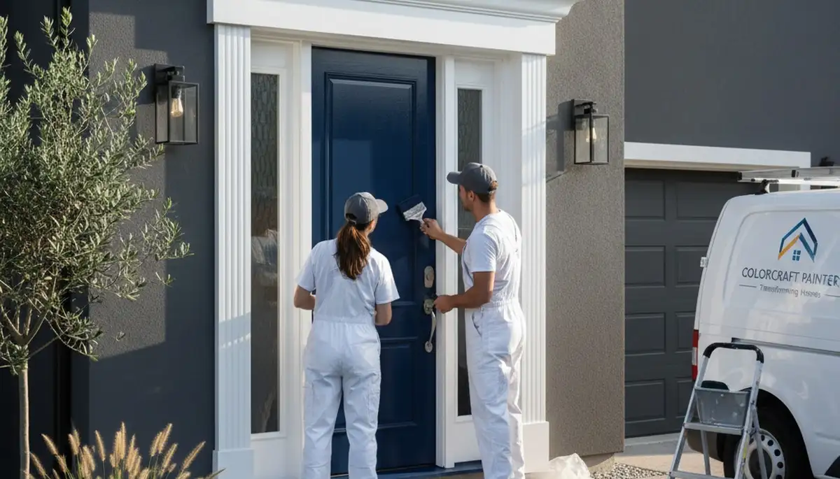 Professional door painting and refinishing in Stockton, CA for durable, weather-resistant home entrances