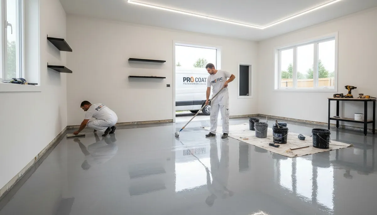 Professional epoxy floor coating service in Stockton, CA for durable garage and warehouse floors