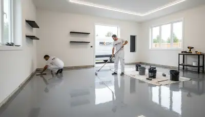Professional epoxy floor coating service in Stockton, CA for durable garage and warehouse floors