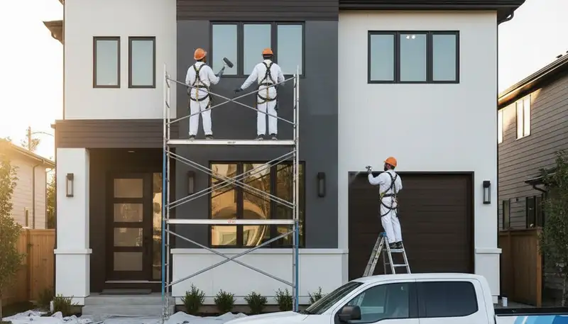 Professional exterior house painters applying durable finish in Stockton, CA