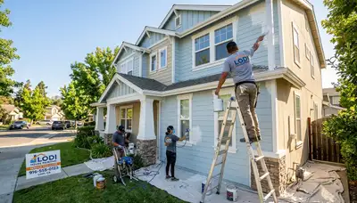 Professional house painters providing exterior home painting in Stockton, CA