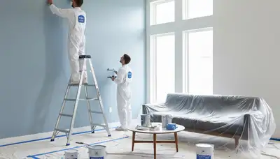 Professional interior house painting by expert painters in Stockton, CA living room remodel