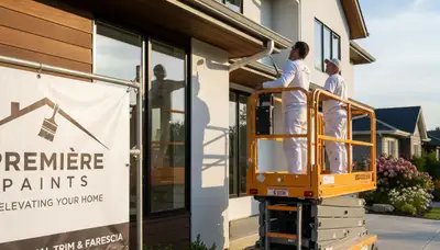 Professional trim and fascia painting on a Stockton, CA home by expert local house painters